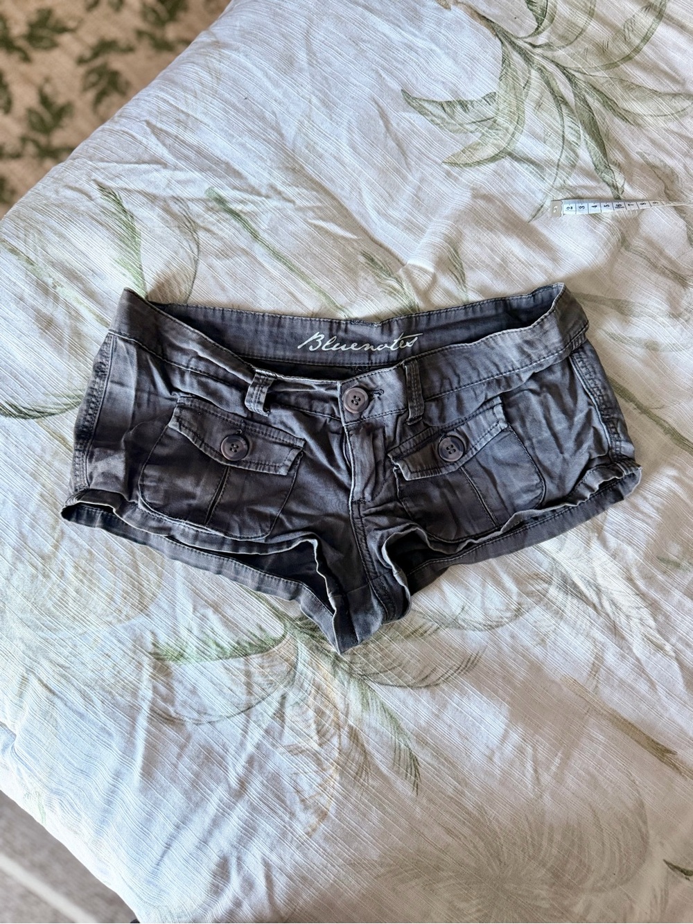 Cheeky Charcoal Denim Low-Rise Short-Shorts